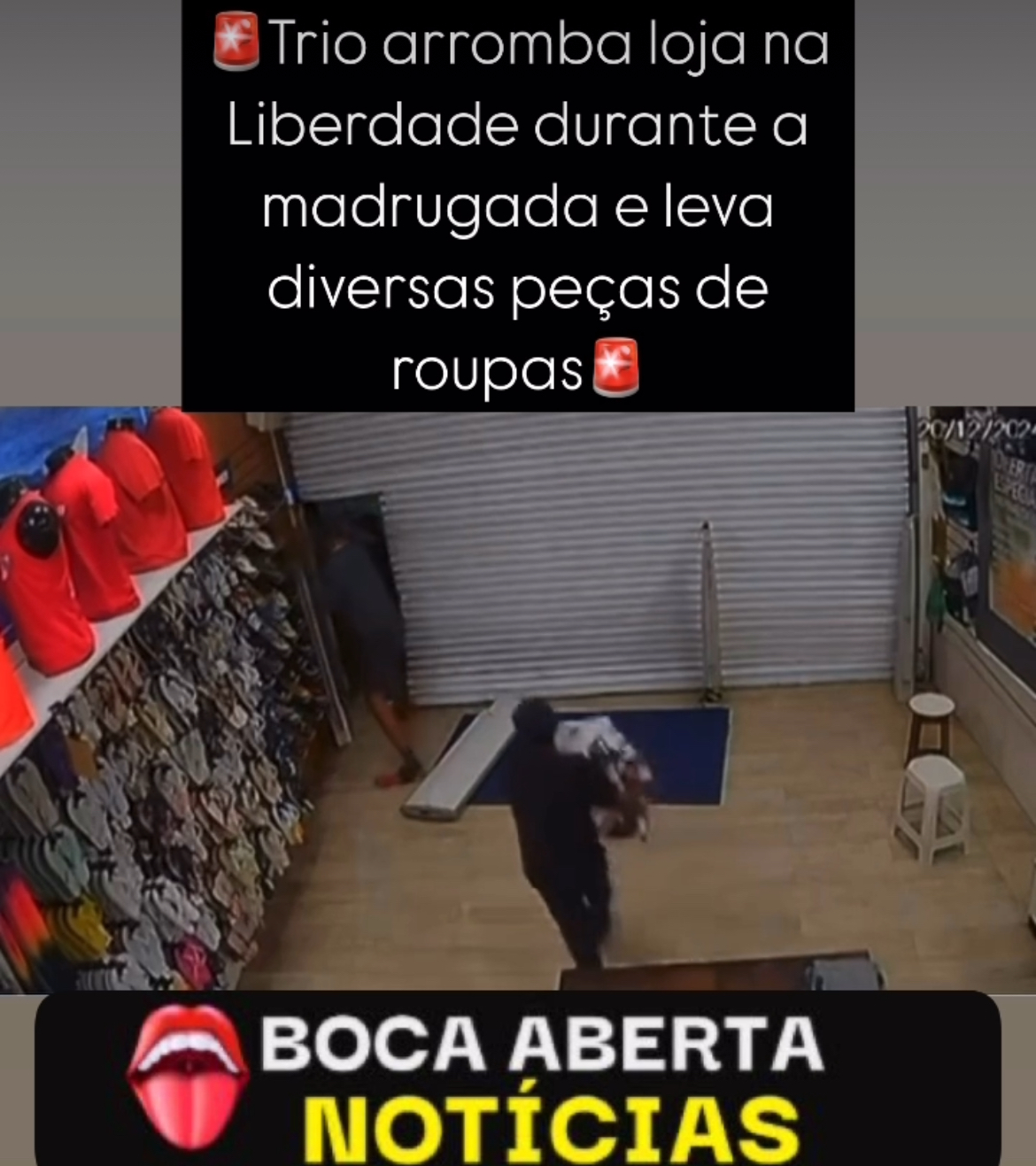 Três homens arrombam loja no bairro da Liberdade-Salvador