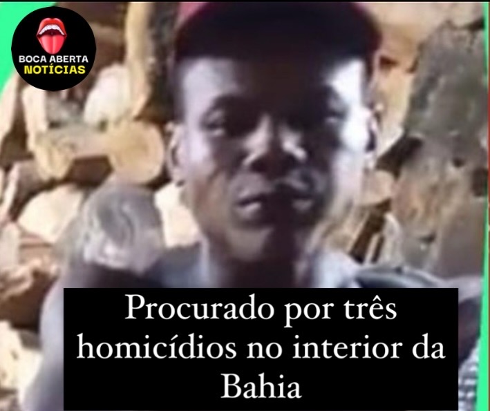 IBIRAPITANGA: POLÍCIA INTENSIFICA BUSCAS POR TIAGO SILVA DOS SANTOS, SUSPEITO DE TRÊS HOMICÍDIOS