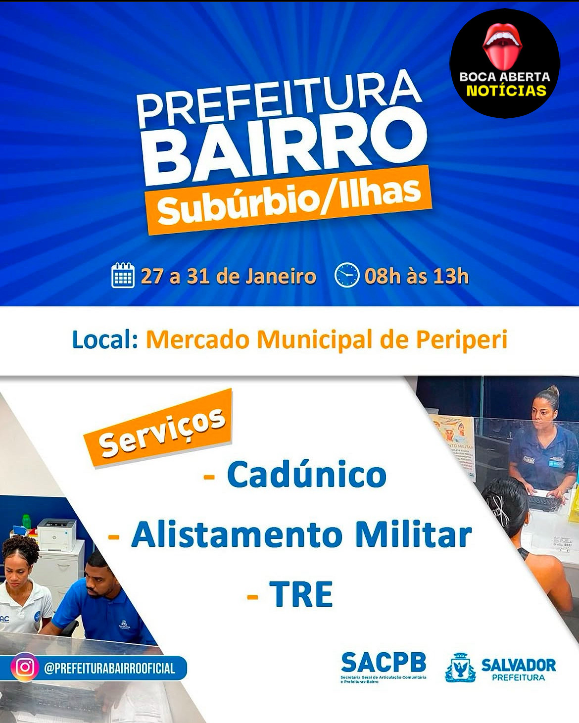 Prefeitura-Bairro Subúrbio/Ilhas oferece atendimento no Mercado Municipal de Periperi