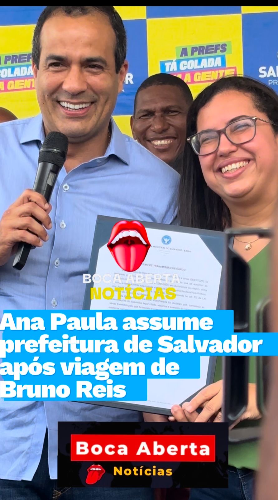 A vice-prefeita Ana Paula Matos (PDT) assumiu como prefeita interina de Salvador.