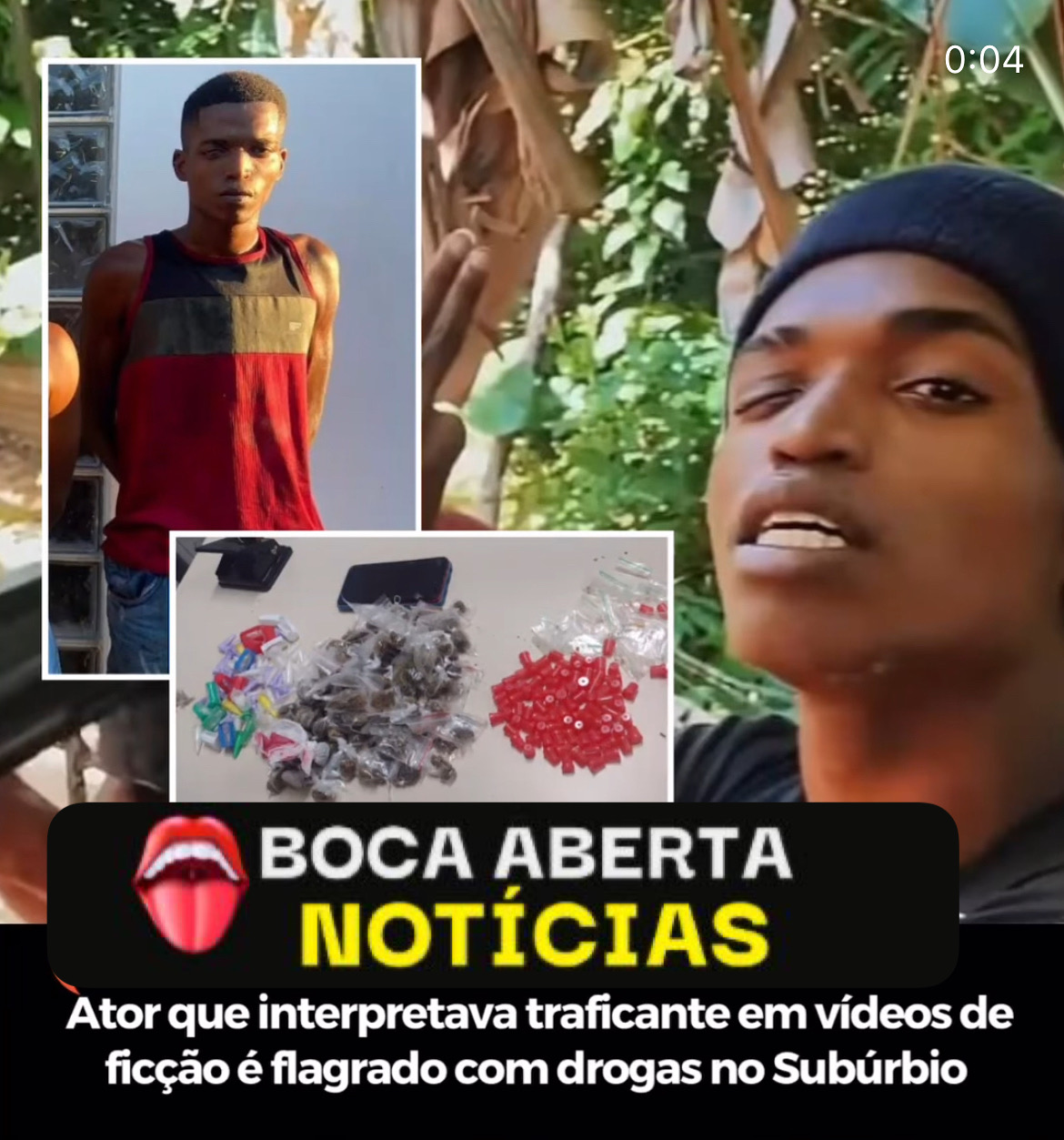 Ator que interpretava traficante em vídeos de ficção é flagrado com drogas no Subúrbio