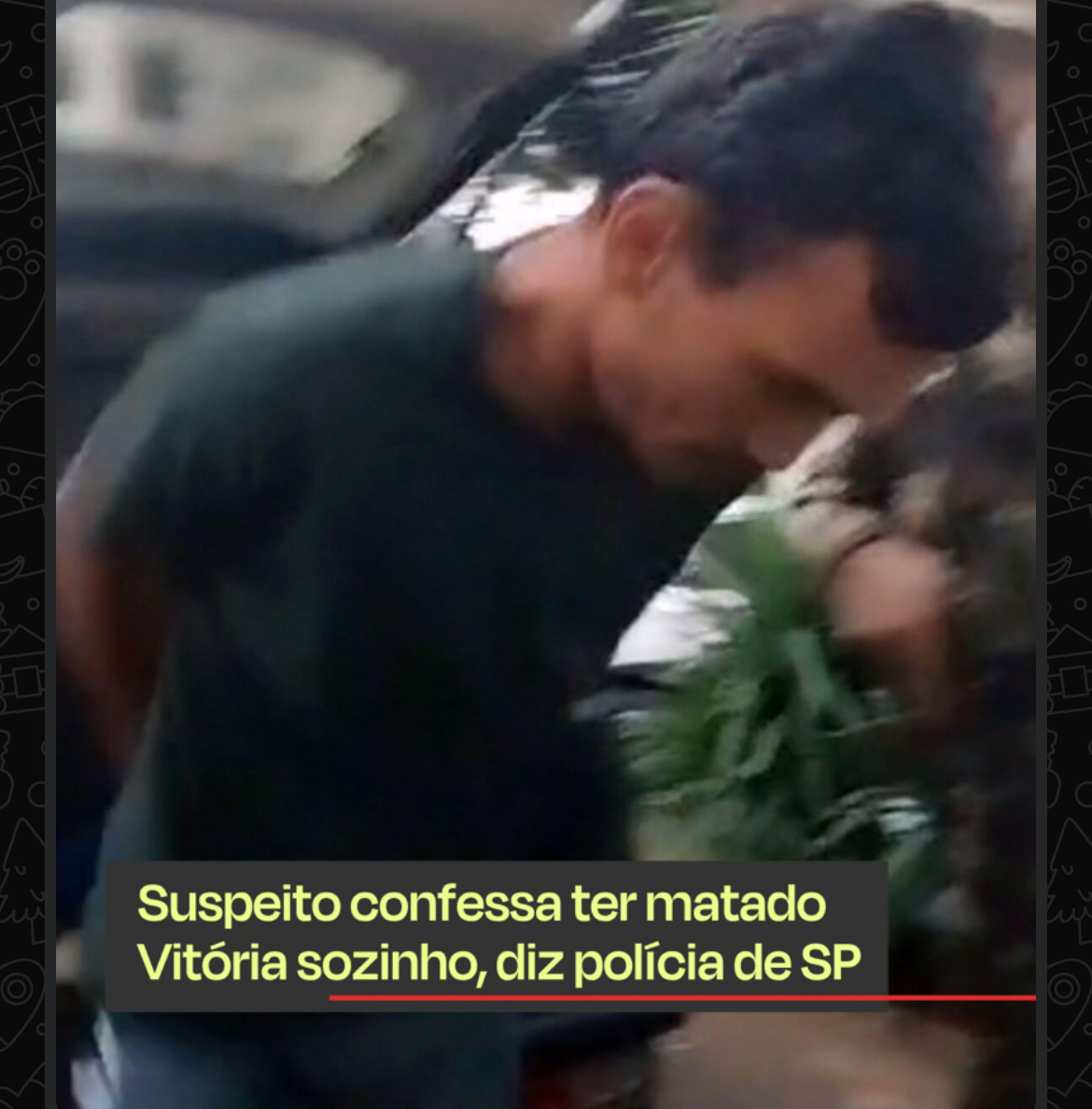 Suspeito confessa ter matado Vitória sozinho, diz polícia de SP